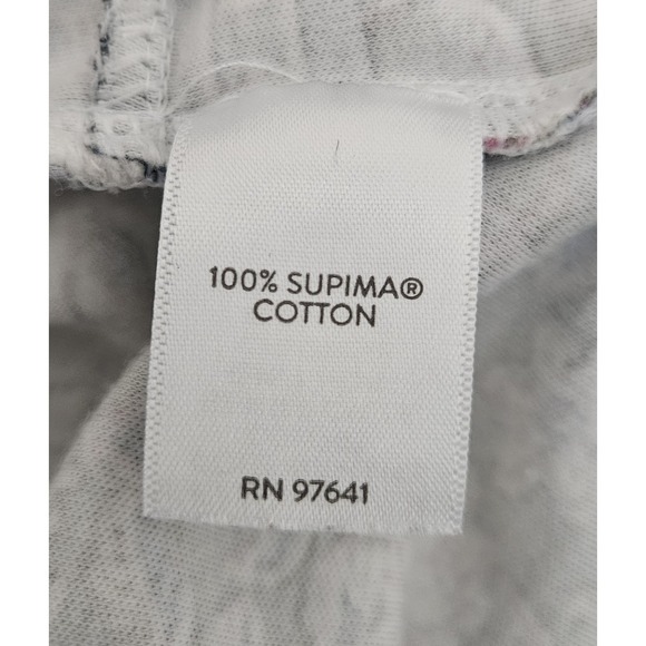 J. Jill Simply Supima Crew Neck Tunic Floral Cotton Long Sleeve Blue Small - Picture 8 of 9